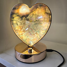 Load image into Gallery viewer, Moss Agate Heart Lamp