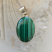 Load image into Gallery viewer, Malachite Sterling Silver Pendant