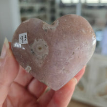 Load image into Gallery viewer, Amethyst Flower Agate Heart