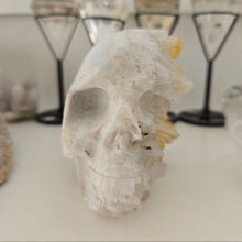 Load image into Gallery viewer, Quartz Cluster Stone Skull