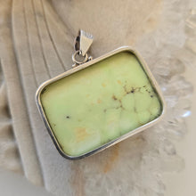 Load image into Gallery viewer, Citron Chrysoprase Sterling Silver Pendant