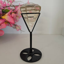 Load image into Gallery viewer, Faceted Clear Quartz Diamond with Stand