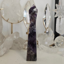 Load image into Gallery viewer, Chevron Amethyst Skinny Tower