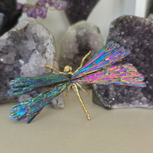 Load image into Gallery viewer, Aura Kyanite Dragonfly - Rainbow
