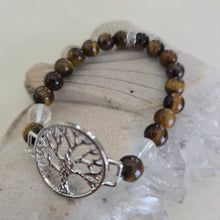 Load image into Gallery viewer, Tiger Eye and Quartz Bracelet