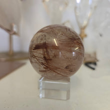 Load image into Gallery viewer, Rutile Quartz Sphere - Copper