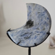 Load image into Gallery viewer, Blue Kyanite Moon on Stand