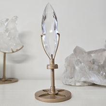 Load image into Gallery viewer, Faceted Clear Quartz with Spinning Stand