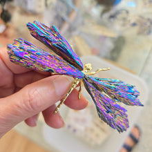 Load image into Gallery viewer, Aura Kyanite Dragonfly - Rainbow