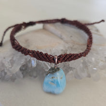Load image into Gallery viewer, Larimar Macrame Armband/Bracelet