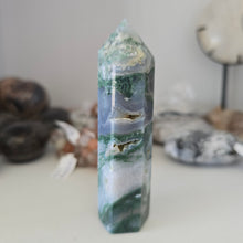 Load image into Gallery viewer, Moss Agate Tower