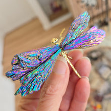 Load image into Gallery viewer, Aura Kyanite Dragonfly - Rainbow