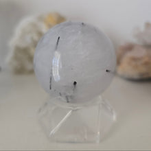 Load image into Gallery viewer, Black Tourmaline in Quartz Sphere - Rainbow