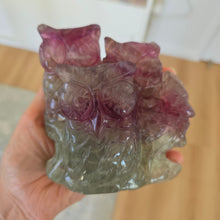 Load image into Gallery viewer, Rainbow Fluorite Owls
