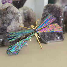 Load image into Gallery viewer, Aura Kyanite Dragonfly - Rainbow