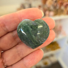 Load image into Gallery viewer, Moss Agate Bracelet and Heart Boxset