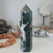 Load image into Gallery viewer, Moss Agate Tower