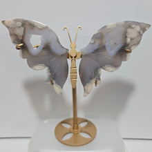 Load image into Gallery viewer, Black Flower Agate Butterfly Wings