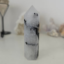 Load image into Gallery viewer, Black Tourmaline in Quartz Tower