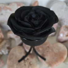Load image into Gallery viewer, Black Obsidian Rose - Spinning Stand