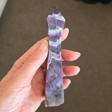 Load image into Gallery viewer, Chevron Amethyst Skinny Tower