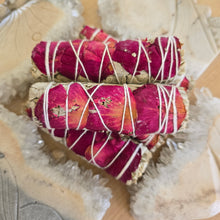 Load image into Gallery viewer, Smudge Stick - Love White Sage, Rose Petals