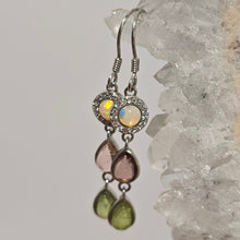 Load image into Gallery viewer, Opal and Tourmaline S/S Earrings