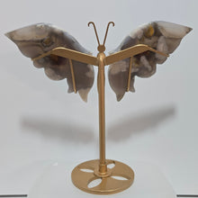 Load image into Gallery viewer, Black Flower Agate Butterfly Wings