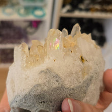 Load image into Gallery viewer, Quartz Cluster Stone Skull - Rainbow