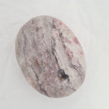Load image into Gallery viewer, Pink Tourmaline and Lepidolite in Quartz Palmstone