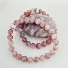 Load image into Gallery viewer, Pink Tourmaline and Lepidolite Beaded Bracelet
