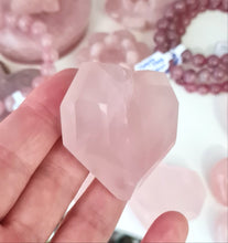 Load image into Gallery viewer, Faceted Rose Quartz Heart
