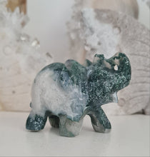 Load image into Gallery viewer, Moss Agate Elephant