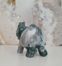 Load image into Gallery viewer, Moss Agate Elephant