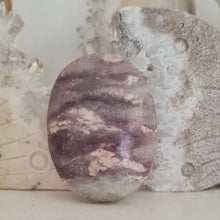 Load image into Gallery viewer, Pink Tourmaline in Quartz and Lepidolite Palmstone