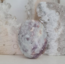 Load image into Gallery viewer, Pink Tourmaline in Quartz and Lepidolite Palmstone