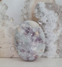 Load image into Gallery viewer, Pink Tourmaline in Quartz and Lepidolite Palmstone