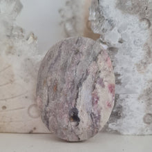 Load image into Gallery viewer, Pink Tourmaline and Lepidolite in Quartz Palmstone