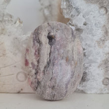 Load image into Gallery viewer, Pink Tourmaline and Lepidolite in Quartz Palmstone