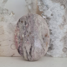 Load image into Gallery viewer, Pink Tourmaline and Lepidolite in Quartz Palmstone