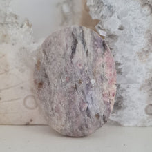 Load image into Gallery viewer, Pink Tourmaline and Lepidolite in Quartz Palmstone