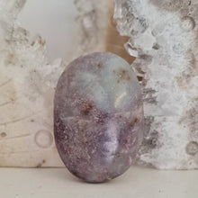 Load image into Gallery viewer, Pink Tourmaline and Lepidolite in Quartz Palmstone