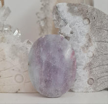 Load image into Gallery viewer, Pink Tourmaline in Quartz and Lepidolite Palmstone