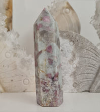 Load image into Gallery viewer, Pink Tourmaline and Lepidolite in Quartz Obelisk