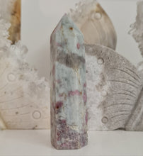 Load image into Gallery viewer, Pink Tourmaline and Lepidolite in Quartz Obelisk