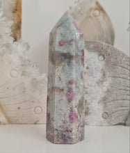 Load image into Gallery viewer, Pink Tourmaline and Lepidolite in Quartz Obelisk