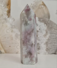 Load image into Gallery viewer, Pink Tourmaline and Lepidolite in Quartz Obelisk