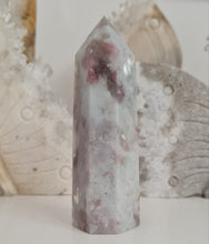 Load image into Gallery viewer, Pink Tourmaline and Lepidolite in Quartz Obelisk