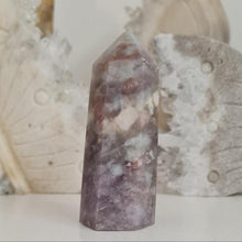 Load image into Gallery viewer, Pink Tourmaline and Lepidolite in Quartz Obelisk