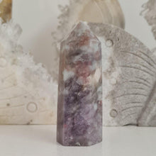 Load image into Gallery viewer, Pink Tourmaline and Lepidolite in Quartz Obelisk